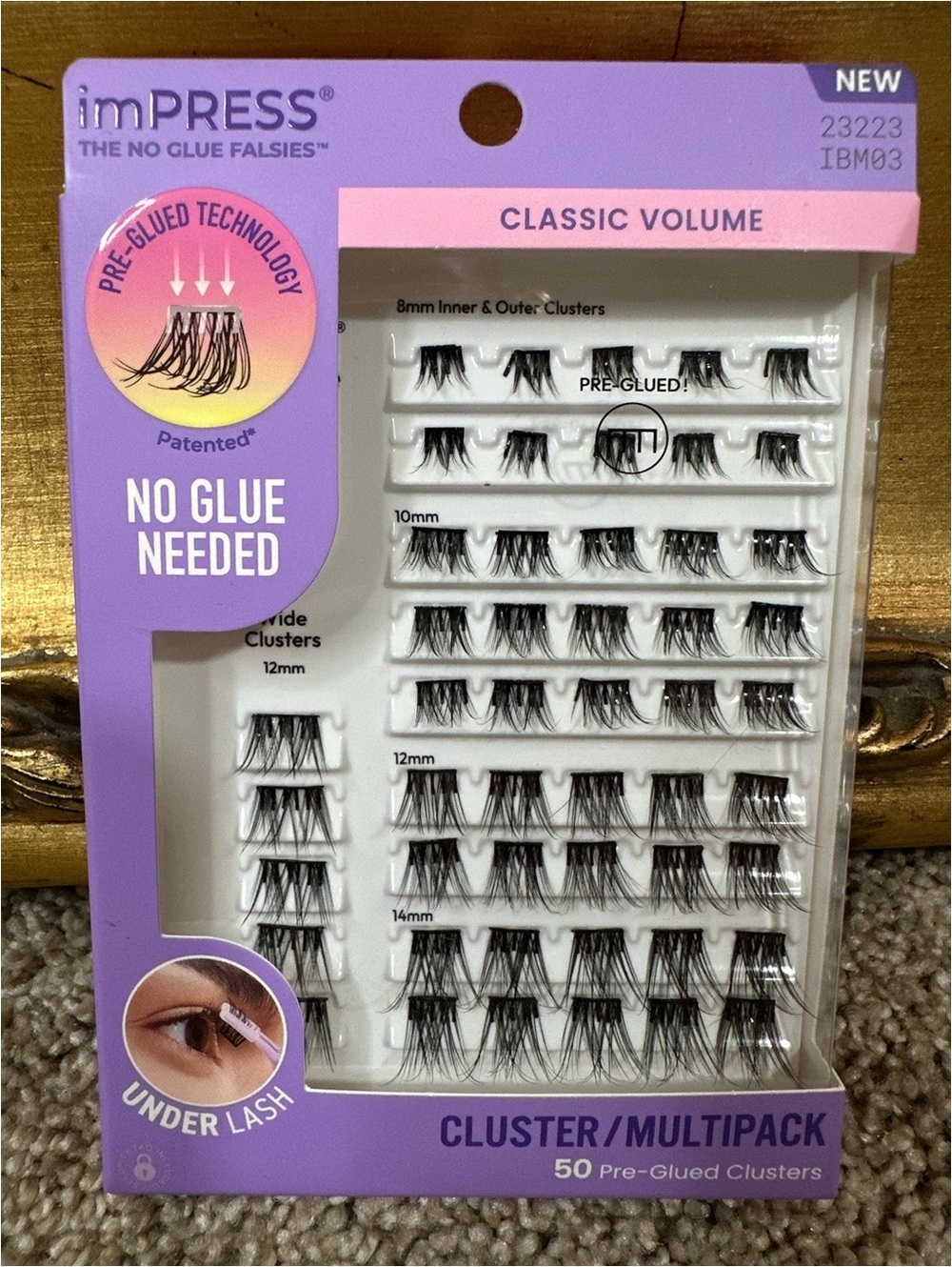 NIB Impress Beauty The No Glue Falsies Lashes Classic Volume 23223